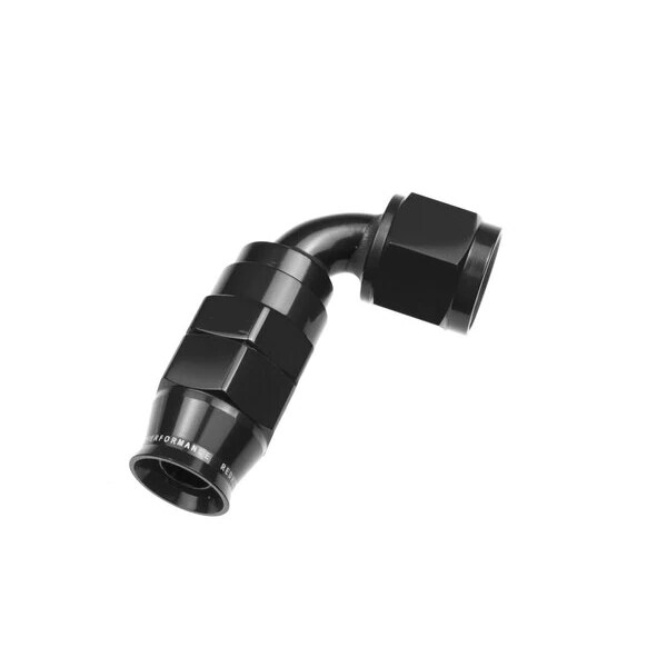 Red Horse Performance -08 AN 90 DEGREE PTFE REUSABLE HOSE END -BLACK 1290-08-2 - main